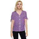 Abstract pattern geometric backgrounds   Bow Sleeve Button Up Top View1