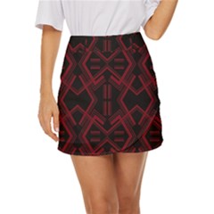 Abstract Pattern Geometric Backgrounds   Mini Front Wrap Skirt by Eskimos