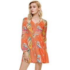 55 Tiered Long Sleeve Mini Dress by EvgeniaEsenina