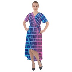 New Cyberia Response Force Front Wrap High Low Dress by WetdryvacsLair