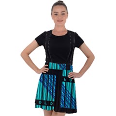 Folding For Science Velvet Suspender Skater Skirt by WetdryvacsLair