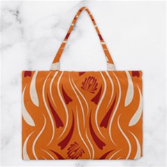 Folk Flowers Print Floral Pattern Ethnic Art Medium Tote Bag by Eskimos