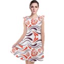 Folk flowers print Floral pattern Ethnic art Tie Up Tunic Dress View1