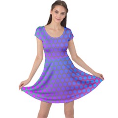 Hex Circle Points Vaporwave One Cap Sleeve Dress by WetdryvacsLair