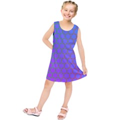 Hex Circle Points Vaporwave One Kids  Tunic Dress by WetdryvacsLair