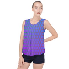 Hex Circle Points Vaporwave One Bubble Hem Chiffon Tank Top by WetdryvacsLair