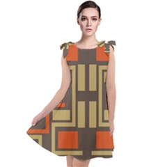 Abstract Geometric Design    Tie Up Tunic Dress by Eskimos