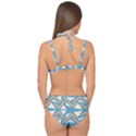 Abstract geometric design    Double Strap Halter Bikini Set View2