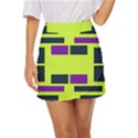 Abstract pattern geometric backgrounds Mini Front Wrap Skirt View1