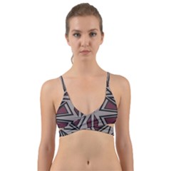 Abstract Pattern Geometric Backgrounds Wrap Around Bikini Top by Eskimos