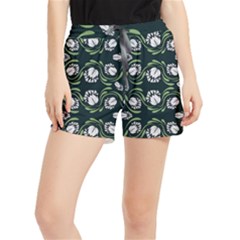 Folk Flowers Print Floral Pattern Ethnic Art Women s Runner Shorts by Eskimos