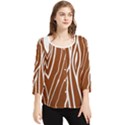Wooden Texture Vector Background Chiffon Quarter Sleeve Blouse View1