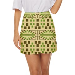 Abstract Pattern Geometric Backgrounds  Mini Front Wrap Skirt by Eskimos