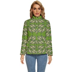 Abstract Pattern Geometric Backgrounds  Women s Puffer Bubble Jacket Coat by Eskimos