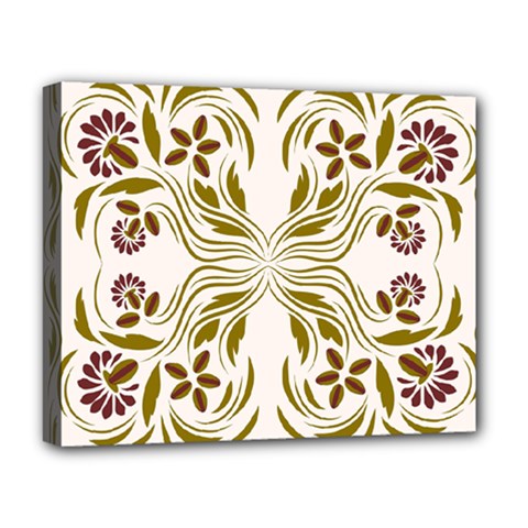 Folk Flowers Print Floral Pattern Ethnic Art Deluxe Canvas 20  X 16  (stretched) by Eskimos
