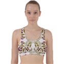 Folk flowers print Floral pattern Ethnic art Back Weave Sports Bra View1
