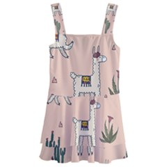 Llamas+pattern Kids  Layered Skirt Swimsuit by Jancukart