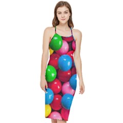 Bubble Gum Bodycon Cross Back Summer Dress by artworkshop