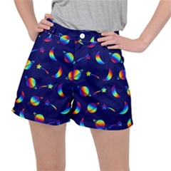 Space-pattern Colourful Ripstop Shorts by Jancukart