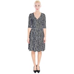 Creepy Head Motif Pattern Wrap Up Cocktail Dress by dflcprintsclothing