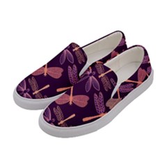 Dragonfly-pattern-design Women s Canvas Slip Ons by Jancukart