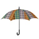 Grungy Vintage Patterns Hook Handle Umbrellas (Medium) View3