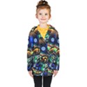 Peacock Feather Drop Kids  Double Breasted Button Coat View1
