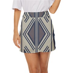 Abstract Pattern Geometric Backgrounds  Mini Front Wrap Skirt by Eskimos