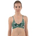 Folk flowers print Floral pattern Ethnic art Wrap Around Bikini Top View1