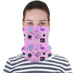 Micro Pink Goth Face Seamless Bandana (adult) by NerdySparkleGoth