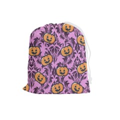Pink Jacks Drawstring Pouch (large) by NerdySparkleGoth