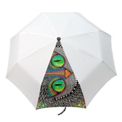 Alice In Wonderland Cat Folding Umbrellas by artworkshop
