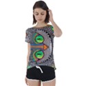 Alice In Wonderland Cat Short Sleeve Foldover Tee View1