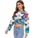 Beautifull Ariel Little Mermaid  Painting Women s Lightweight Cropped Hoodie View2