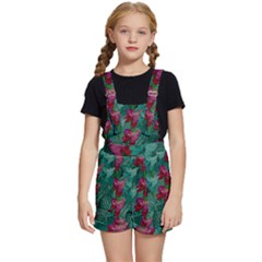 Rare Excotic Forest Of Wild Orchids Vines Blooming In The Calm Kids  Short Overalls by pepitasart