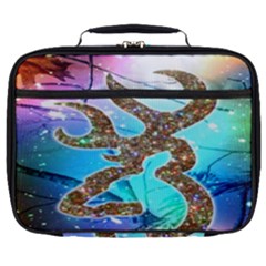 Browning Deer Glitter Galaxy Full Print Lunch Bag by artworkshop