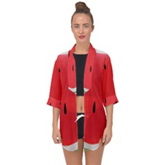 Watermelon Pillow Fluffy Open Front Chiffon Kimono by artworkshop