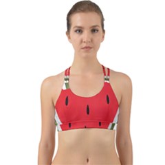 Watermelon Pillow Fluffy Back Web Sports Bra by artworkshop
