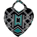Abstract pattern geometric backgrounds  Giant Heart Shaped Tote View1