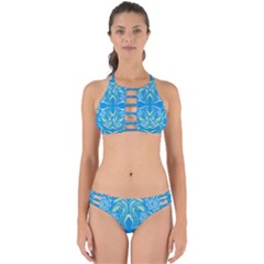 Folk Flowers Print Floral Pattern Ethnic Art Perfectly Cut Out Bikini Set by Eskimos