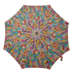 Floral Flowers Hook Handle Umbrellas (medium) by artworkshop