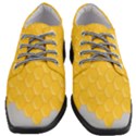 Hexagons Yellow Honeycomb Hive Bee Hive Pattern Women Heeled Oxford Shoes View1