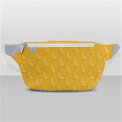 Hexagons Yellow Honeycomb Hive Bee Hive Pattern Waist Bag  by artworkshop