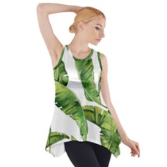 Sheets Tropical Plant Palm Summer Exotic Side Drop Tank Tunic by artworkshop