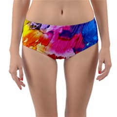 Colorful Painting Reversible Mid-waist Bikini Bottoms by artworkshop