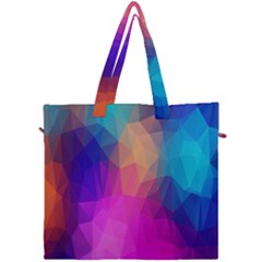 Triangles Polygon Color Canvas Travel Bag by artworkshop