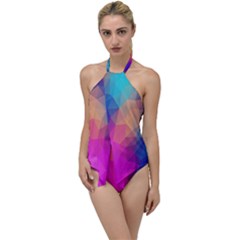 Triangles Polygon Color Go With The Flow One Piece Swimsuit by artworkshop