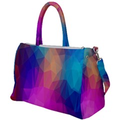 Triangles Polygon Color Duffel Travel Bag by artworkshop