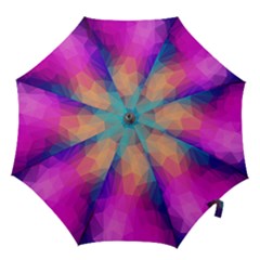 Triangles Polygon Color Hook Handle Umbrellas (medium) by artworkshop