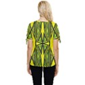 Abstract pattern geometric backgrounds Bow Sleeve Button Up Top View4